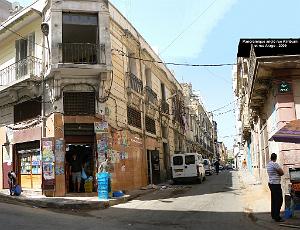 ORAN 2009 pano rue Kimbutn angle rue Arago